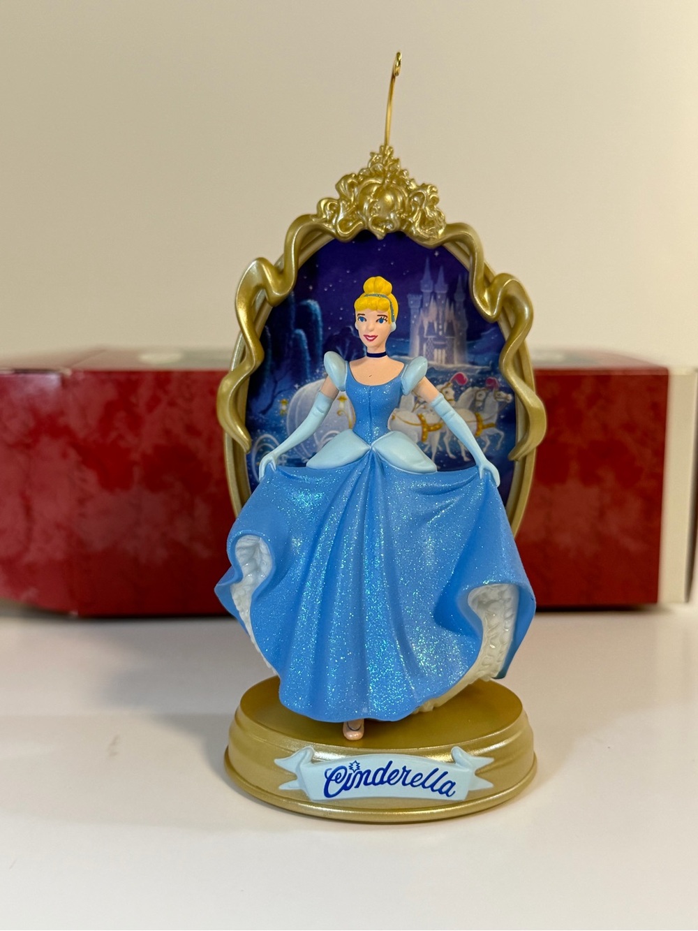 Hallmark Disney's Cinderella Christmas Tree Ornament 1997 Vintage Glitter Gown